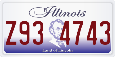 IL license plate Z934743