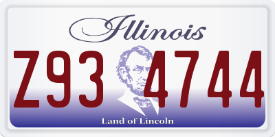 IL license plate Z934744