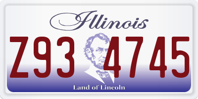 IL license plate Z934745