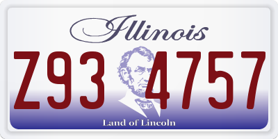 IL license plate Z934757