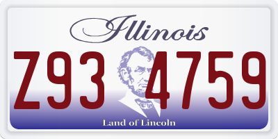 IL license plate Z934759