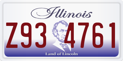 IL license plate Z934761