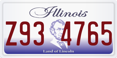 IL license plate Z934765