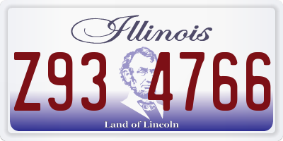 IL license plate Z934766