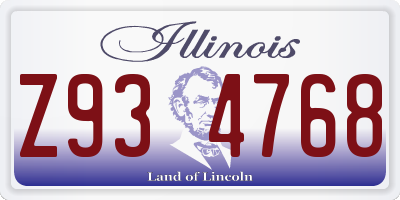 IL license plate Z934768