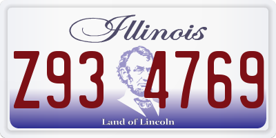 IL license plate Z934769