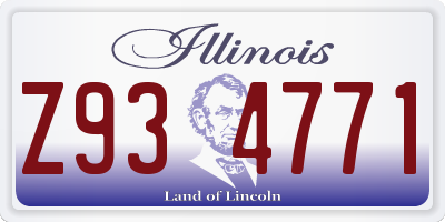 IL license plate Z934771