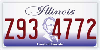 IL license plate Z934772