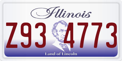 IL license plate Z934773