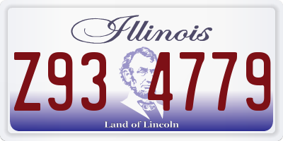 IL license plate Z934779