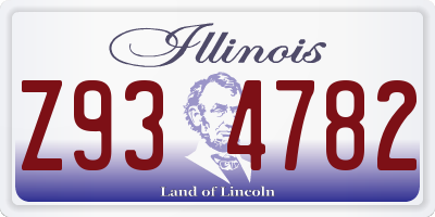 IL license plate Z934782