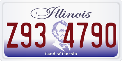 IL license plate Z934790