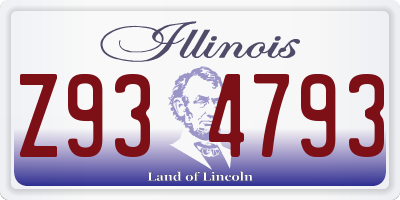 IL license plate Z934793