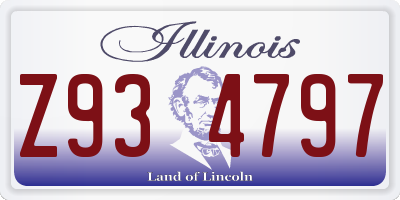 IL license plate Z934797