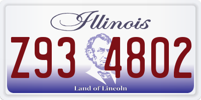 IL license plate Z934802