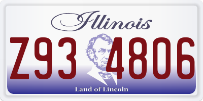 IL license plate Z934806