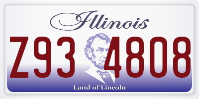 IL license plate Z934808