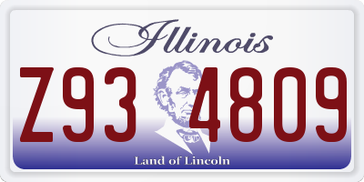 IL license plate Z934809