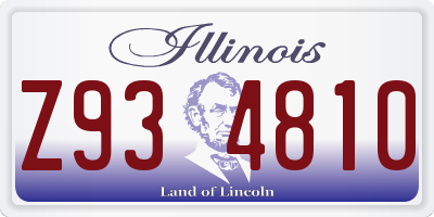 IL license plate Z934810