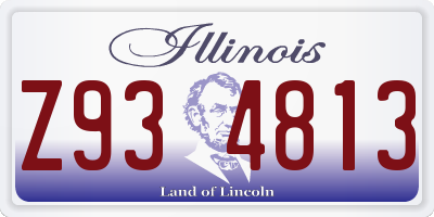 IL license plate Z934813