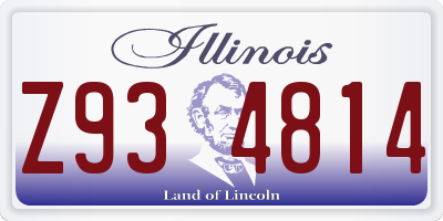 IL license plate Z934814