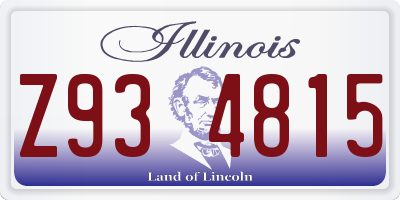 IL license plate Z934815