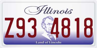 IL license plate Z934818