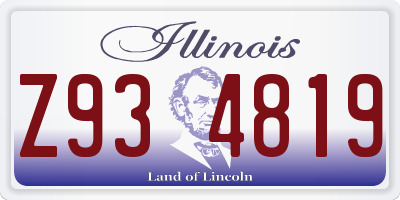 IL license plate Z934819