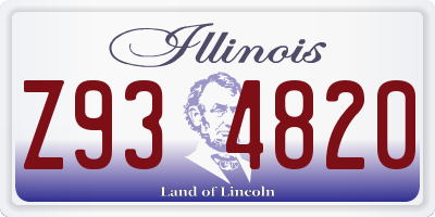 IL license plate Z934820