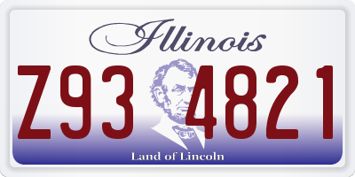 IL license plate Z934821