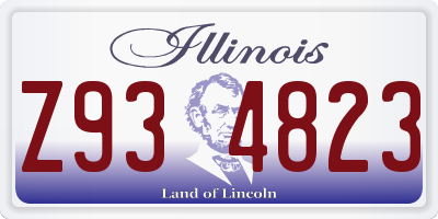 IL license plate Z934823