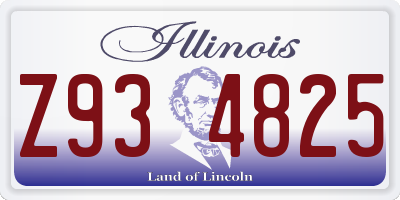 IL license plate Z934825