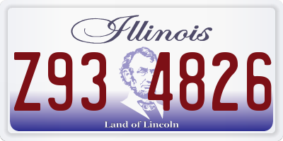 IL license plate Z934826