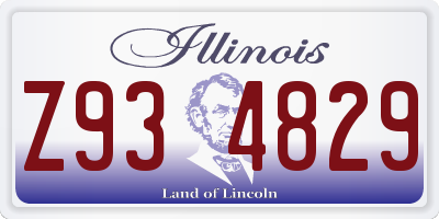 IL license plate Z934829