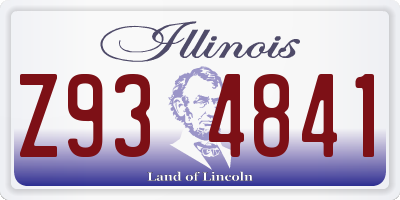 IL license plate Z934841