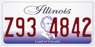 IL license plate Z934842