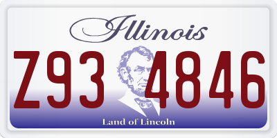 IL license plate Z934846