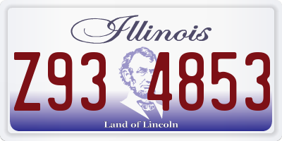 IL license plate Z934853