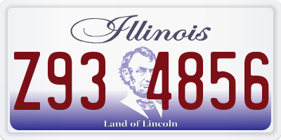 IL license plate Z934856
