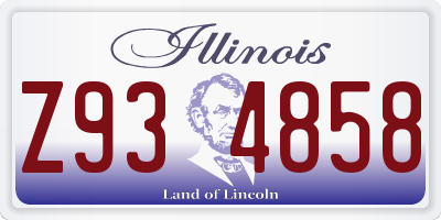 IL license plate Z934858