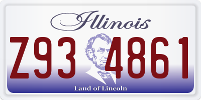 IL license plate Z934861