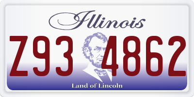 IL license plate Z934862