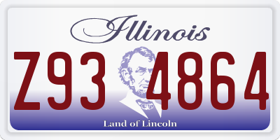 IL license plate Z934864