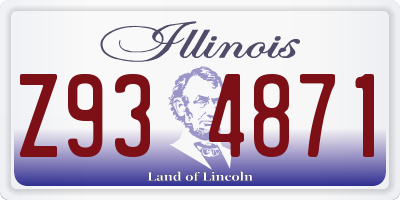 IL license plate Z934871