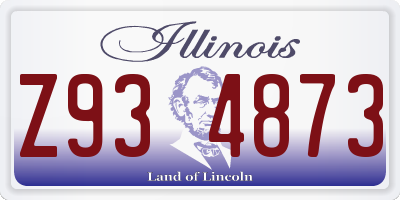 IL license plate Z934873