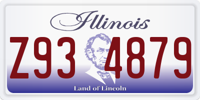 IL license plate Z934879