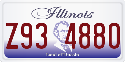 IL license plate Z934880