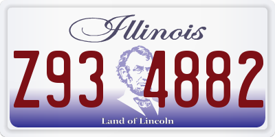 IL license plate Z934882