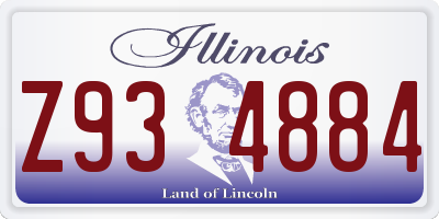 IL license plate Z934884