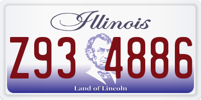 IL license plate Z934886